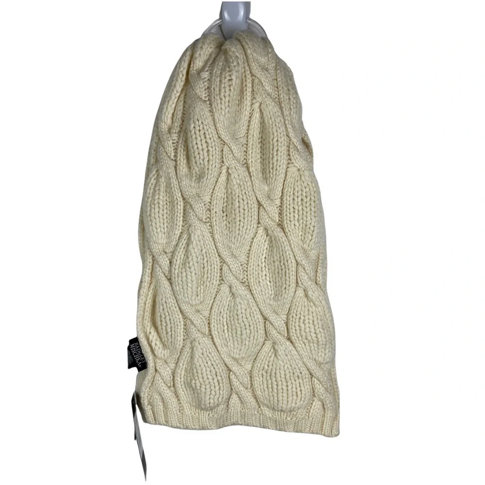 Badgley Mischka Women's‎ Ivory Hourglass Cable Knit Scarf 15